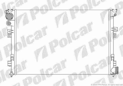 Polcar 2380083X - Радіатор, охолодження двигуна autozip.com.ua