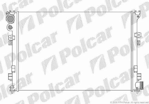 Polcar 238008-3 - Радіатор, охолодження двигуна autozip.com.ua