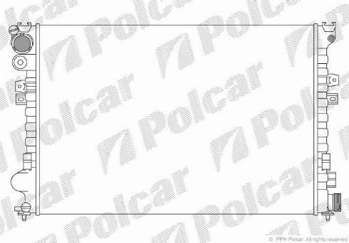 Polcar 238008A4 - Радіатор, охолодження двигуна autozip.com.ua