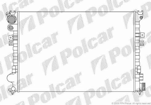 Polcar 238008A3 - Радіатор, охолодження двигуна autozip.com.ua