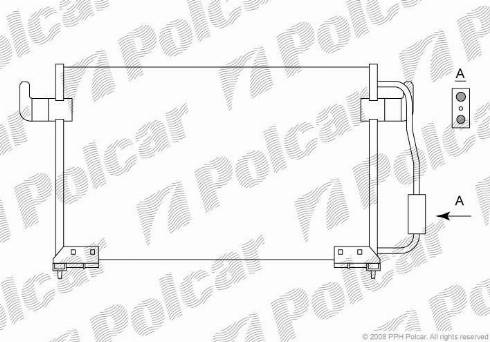 Polcar 2330K8C2 - Конденсатор, кондиціонер autozip.com.ua