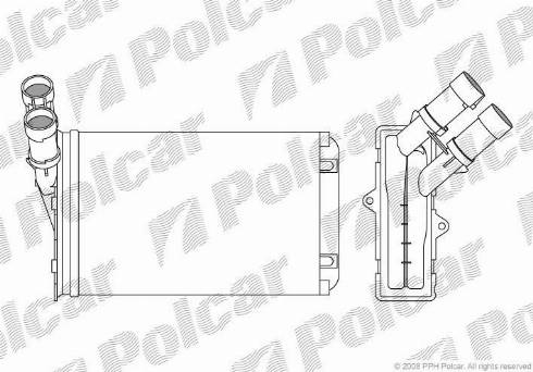 Polcar 2324N8-1 - Теплообмінник, опалення салону autozip.com.ua