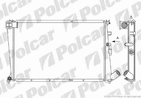 Polcar 2325085X - Радіатор, охолодження двигуна autozip.com.ua