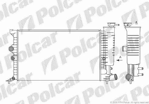 Polcar 2325081X - Радіатор, охолодження двигуна autozip.com.ua