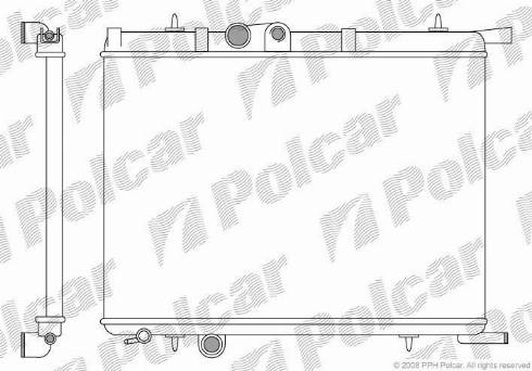 Polcar 2328081X - Радіатор, охолодження двигуна autozip.com.ua