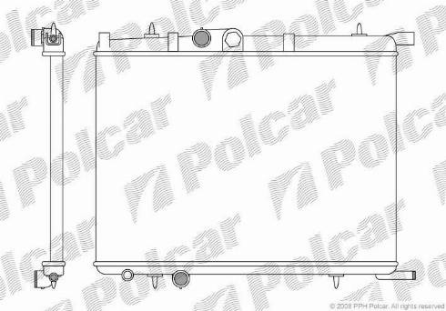 Polcar 232808-1 - Радіатор, охолодження двигуна autozip.com.ua