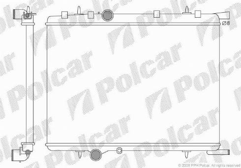 Polcar 2328083X - Радіатор, охолодження двигуна autozip.com.ua