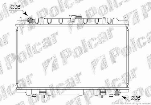 Polcar 2761083K - Радіатор, охолодження двигуна autozip.com.ua