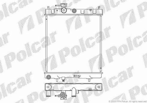 Polcar 2705081K - Радіатор, охолодження двигуна autozip.com.ua