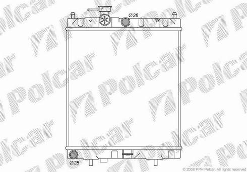 Polcar 2705082K - Радіатор, охолодження двигуна autozip.com.ua