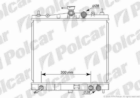 Polcar 2707083K - Радіатор, охолодження двигуна autozip.com.ua