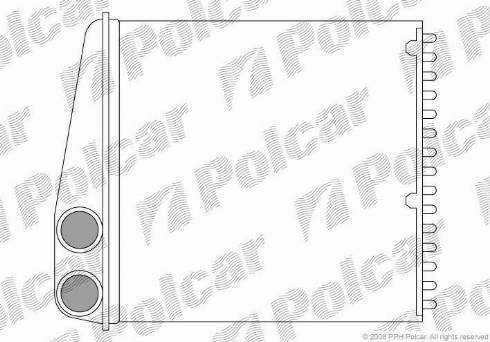 Polcar 2707N8-2 - Теплообмінник, опалення салону autozip.com.ua