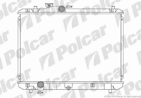 Polcar 7423081K - Радіатор, охолодження двигуна autozip.com.ua