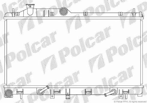 Polcar 720808-3 - Радіатор, охолодження двигуна autozip.com.ua