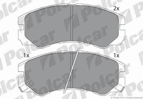 Polcar IE140990 - Гальмівні колодки, дискові гальма autozip.com.ua