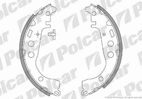 Polcar LS1854 - Комплект гальм, барабанний механізм autozip.com.ua