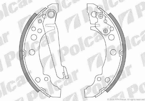 Polcar LS1276 - Комплект гальм, барабанний механізм autozip.com.ua