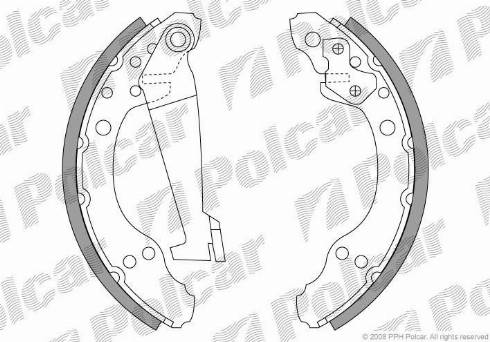 Polcar LS1277 - Комплект гальм, барабанний механізм autozip.com.ua