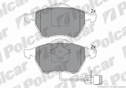 Polcar S70-0018 - Гальмівні колодки, дискові гальма autozip.com.ua