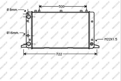 Prasco AD013R015 - Радіатор, охолодження двигуна autozip.com.ua