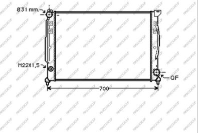 Prasco AD017R004 - Радіатор, охолодження двигуна autozip.com.ua