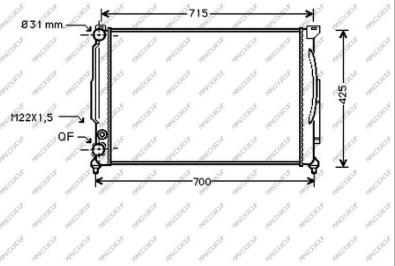 Prasco AD017R001 - Радіатор, охолодження двигуна autozip.com.ua