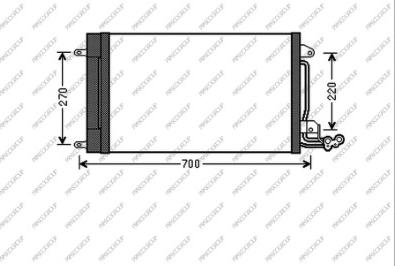 Prasco AD120C001 - Конденсатор, кондиціонер autozip.com.ua