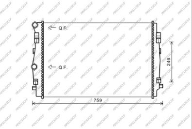 Prasco AD324R004 - Радіатор, охолодження двигуна autozip.com.ua