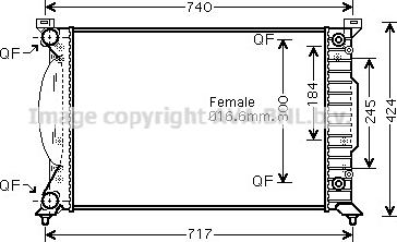 Prasco AIA2241 - Радіатор, охолодження двигуна autozip.com.ua