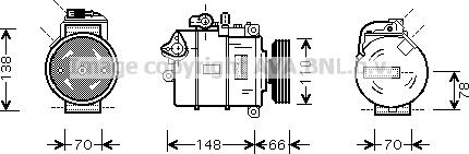 Prasco AIK275 - Компресор, кондиціонер autozip.com.ua