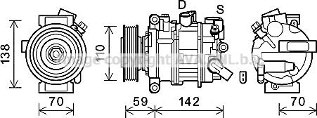 Prasco AIK401 - Компресор, кондиціонер autozip.com.ua