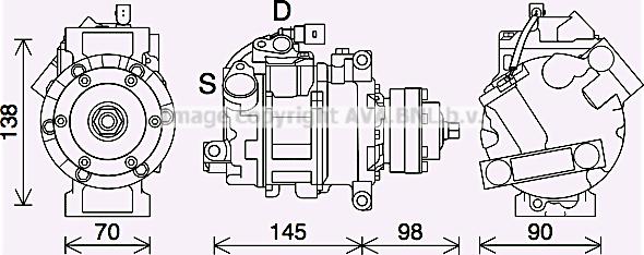 Prasco AIK423 - Компресор, кондиціонер autozip.com.ua