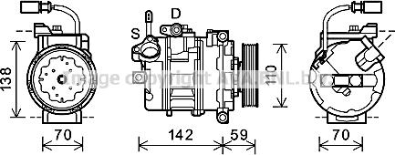 Prasco AIK340 - Компресор, кондиціонер autozip.com.ua