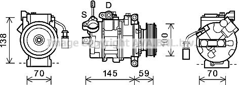 Prasco AIK342 - Компресор, кондиціонер autozip.com.ua