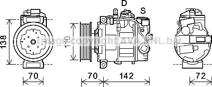 Prasco AIK381 - Компресор, кондиціонер autozip.com.ua