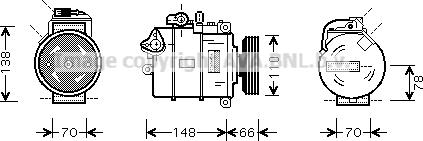 Prasco AIK247 - Компресор, кондиціонер autozip.com.ua