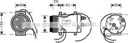 Prasco AIK255 - Компресор, кондиціонер autozip.com.ua