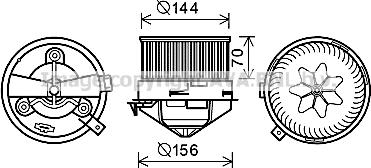 Prasco AL8136 - Електродвигун, вентиляція салону autozip.com.ua