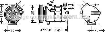 Prasco ALK145 - Компресор, кондиціонер autozip.com.ua