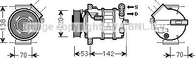 Prasco ALK143 - Компресор, кондиціонер autozip.com.ua