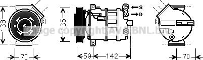 Prasco ALK131 - Компресор, кондиціонер autozip.com.ua