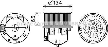 Prasco AU8221 - Електродвигун, вентиляція салону autozip.com.ua