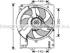 Prasco AU7502 - Вентилятор, охолодження двигуна autozip.com.ua
