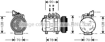 Prasco AUK018 - Компресор, кондиціонер autozip.com.ua