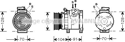 Prasco AUK167 - Компресор, кондиціонер autozip.com.ua
