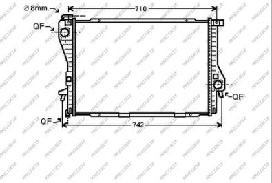 Prasco BM044R010 - Радіатор, охолодження двигуна autozip.com.ua