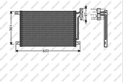 Prasco BM018C002 - Конденсатор, кондиціонер autozip.com.ua