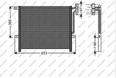 Prasco BM802C001 - Конденсатор, кондиціонер autozip.com.ua