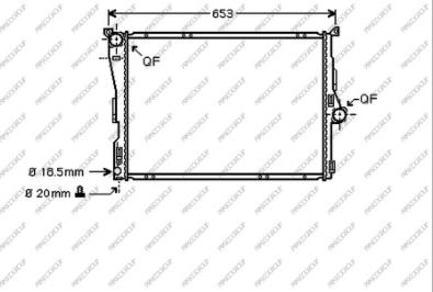 Prasco BM802R005 - Радіатор, охолодження двигуна autozip.com.ua