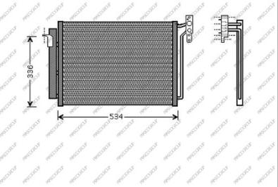 Prasco BM820C001 - Конденсатор, кондиціонер autozip.com.ua